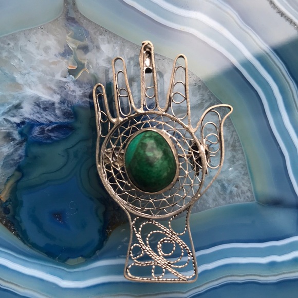 Jewelry - Vintage  sterling silver Hamsa